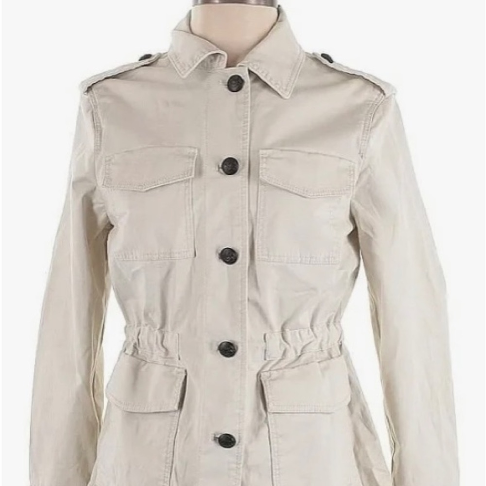 Banana Republic Women’s Cropped Trench Coat with Polka Dot Lining